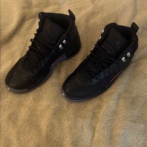 Jordan 12  Black and Red Men's Sneakers